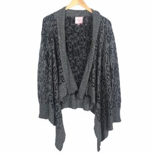 ROMEO & JULIET COUTURE Cheetah Draped Cardigan